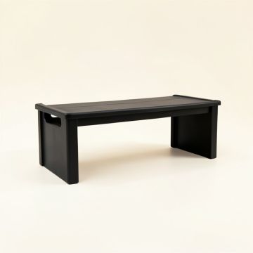 Reed Crossing Narrow Outdoor Storage Bench - Black (synthetic illustration; no displayed measurements)