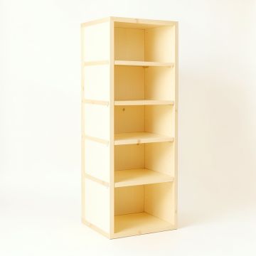 Clay Dale Narrow Cubby Tower - Cream (synthetic illustration; no displayed measurements)