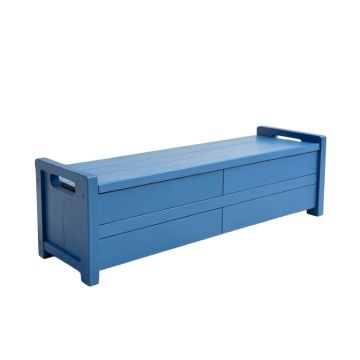 Sage Brook Narrow Outdoor Storage Bench - Blue (synthetic illustration; no displayed measurements)