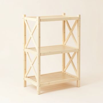 Aspen Crossing Empty Seed-Starting Shelving Unit Without Lights - Cream (synthetic illustration; no displayed measurements)