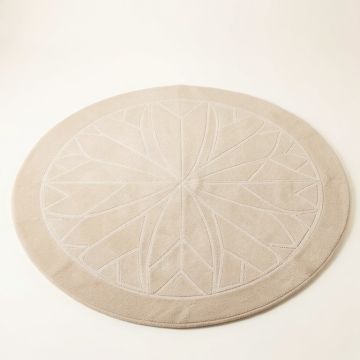 Olive Bluff Round Area Rug - Beige (synthetic illustration; no displayed measurements)