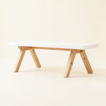 Glen Canyon Indoor Bench - White (synthetic illustration; no displayed measurements)