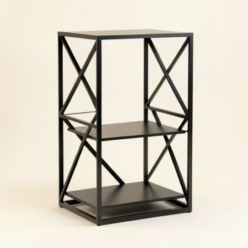 Chesterwood 37.75 '' H X 16.5 '' W Metal Geometric Bookcase (synthetic illustration; no displayed measurements)