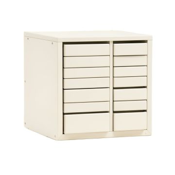 Fern Crest Small-Parts Storage Drawer Cabinet - White (synthetic illustration; no displayed measurements)