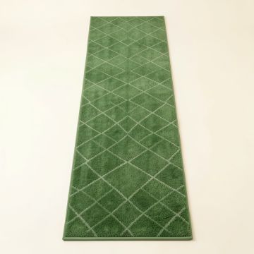 Flint Crest Narrow Runner Rug - Green (synthetic illustration; no displayed measurements)