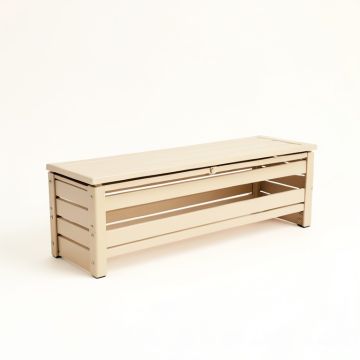 Stone Bluff Narrow Outdoor Storage Bench - Beige (synthetic illustration; no displayed measurements)