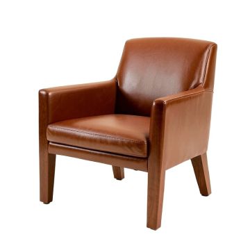 Mcbride Vinyl Upholstered Solid Wood Arm Chair