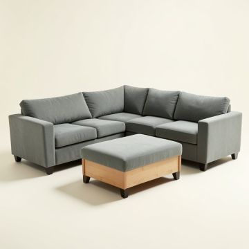 Easton Right Hand Facing Modular Corner Sectional With Ottoman (synthetic illustration; no displayed measurements)