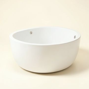 Ursula 59 '' X 28 '' Freestanding Soaking Acrylic Bathtub (synthetic illustration; no displayed measurements)