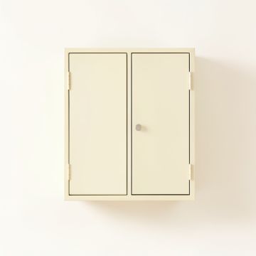 Bay Crest Wall-Mounted Laundry Cabinet - Ivory (synthetic illustration; no displayed measurements)