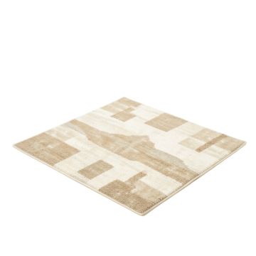 Kriner Abstract Tufted Wool Beige/Ivory Area Rug