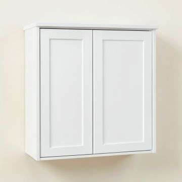 Dune Canyon Wall-Mounted Laundry Cabinet - White (synthetic illustration; no displayed measurements)
