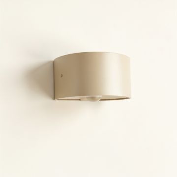Wren Arc Wall Sconce Mounted On A Plain Wall - Beige (synthetic illustration; no displayed measurements)