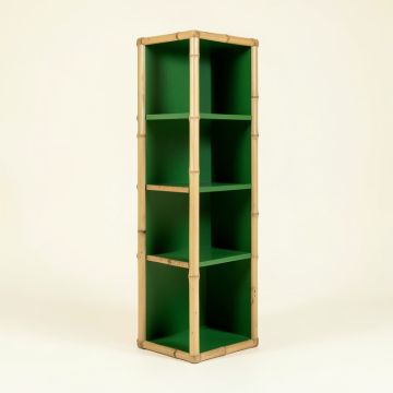 Olive Crest Narrow Cubby Tower - Green (synthetic illustration; no displayed measurements)