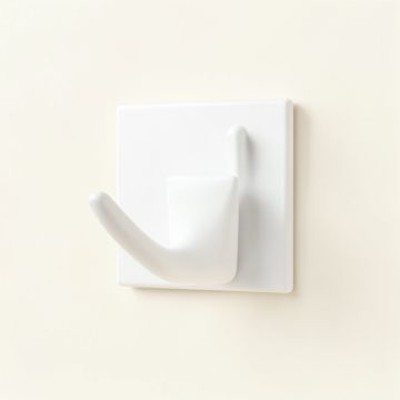 River Bridge Wall-Mounted Robe Hook - White (synthetic illustration; no displayed measurements)
