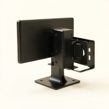 Hughes Dual Monitor Sit Stand Workstation Height Adjustable Universal 2 Screen Desk Mount (synthetic illustration; no displayed measurements)