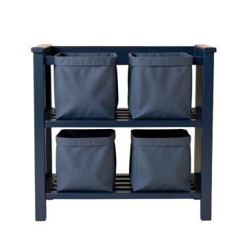 Heath Canyon Laundry Sorting Station With Plain Removable Bags - Navy (synthetic illustration; no displayed measurements)