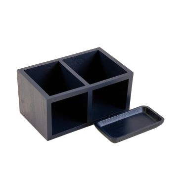 Reed Arc Empty Coffee-Station Organizer - Navy (synthetic illustration; no displayed measurements)