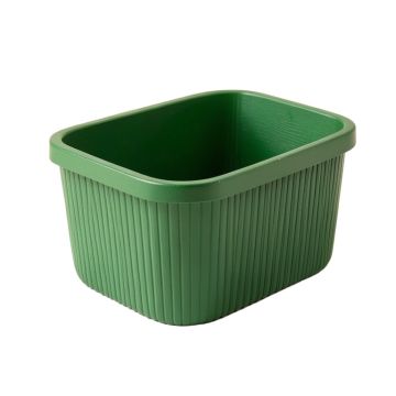 Clay Bend Empty Storage Basket - Green
