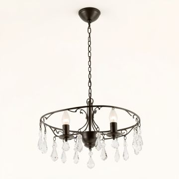 Birchley 2-Light Crystal Chandelier (synthetic illustration; no displayed measurements)