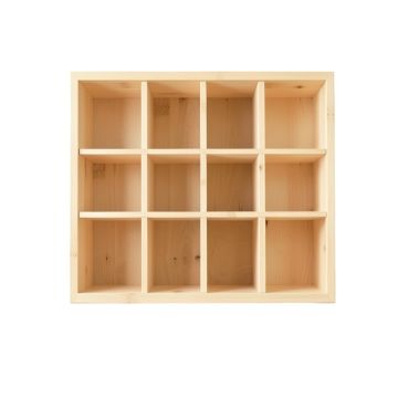 Oak Bend Empty Mug-Storage Cabinet Insert - Ivory