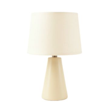 Clay Bridge Table Lamp With A Plain Fabric Shade - Cream