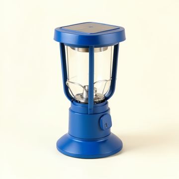 Blue Solar Powered Outdoor Floating Light (synthetic illustration; no displayed measurements)