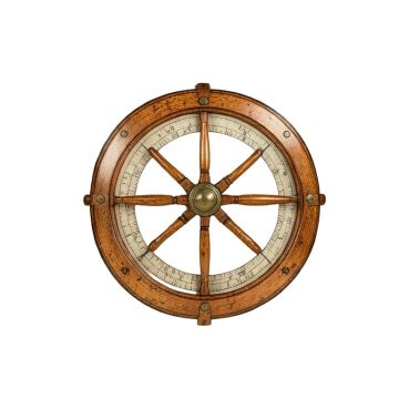 Andres Nautical Ships Wheel Indoor/Outdoor Lumbar Pillow