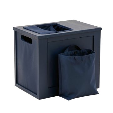 Heath Branch Laundry Sorting Station With Plain Removable Bags - Navy