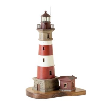 Plainfield Coastal Inspired Lighthouse Stained 2 Piece Sculpture Set