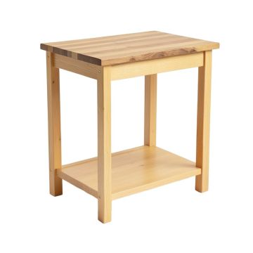Lapithos Kitchen Cart With Butcher Block Top