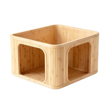 Laurel Field Empty Furniture-Style Litter Enclosure - Beige