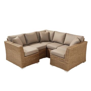 Arwynn 7 Piece Rattan Sectional Seating Group With Cushions