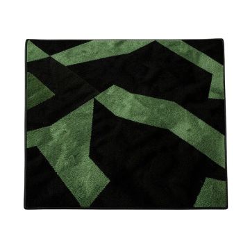 Ombre Geometric Black/Green Area Rug