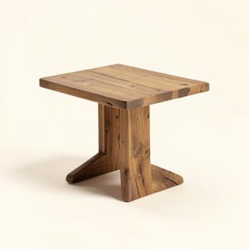 Yunel Outdoor Wood End Table (synthetic illustration; no displayed measurements)