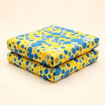 Aqua Circles Inner Dots 60S 70S Inspired Horizontal Artwork Duvet Cover Set (synthetic illustration; no displayed measurements)