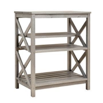 Bay Bluff Empty Seed-Starting Shelving Unit Without Lights - Gray