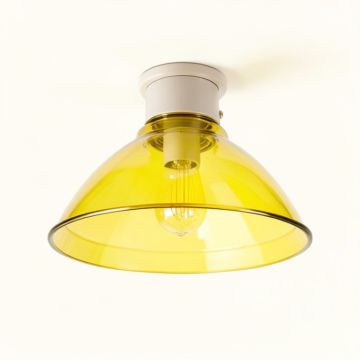 4.875 '' H Glass Bell Ceiling Fan Fitter Shade ( Screw On ) In Yellow (synthetic illustration; no displayed measurements)
