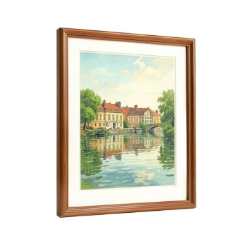 The Seine At Argenteuil By Claude Monet Framed Drawing Print