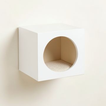 Olive Arc Wall-Mounted Cat Perch (synthetic illustration; no displayed measurements)