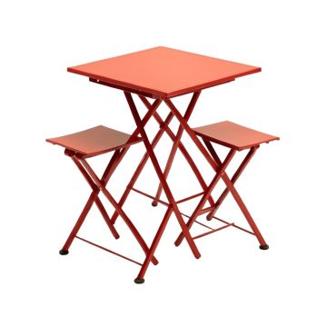 Tonks Folding Metal 3 Piece Bistro Table Set