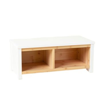 Fern Canyon Shoe Storage Bench - White