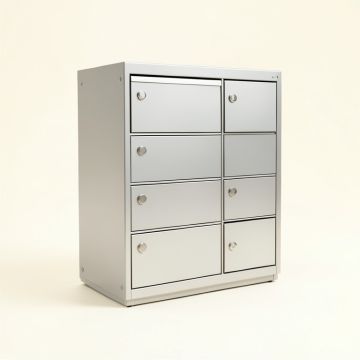 High Security 9 Door Front Load 4C Horizontal Mail Center (synthetic illustration; no displayed measurements)