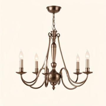 Dutra 5 - Light Candle Style Classic / Traditional Chandelier (synthetic illustration; no displayed measurements)