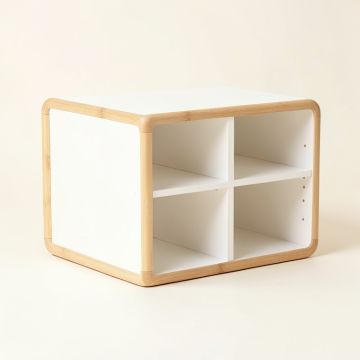 Pine Branch Low Toy Storage Unit - White (synthetic illustration; no displayed measurements)
