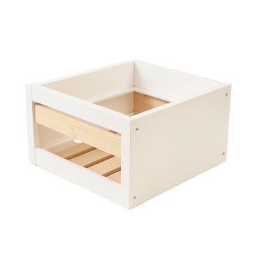 Holly Crossing Empty Furniture-Style Litter Enclosure - White