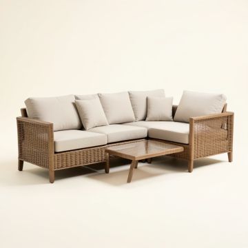 Secil Outdoor 5 Piece Sofa Seating Group With Cushions (synthetic illustration; no displayed measurements)