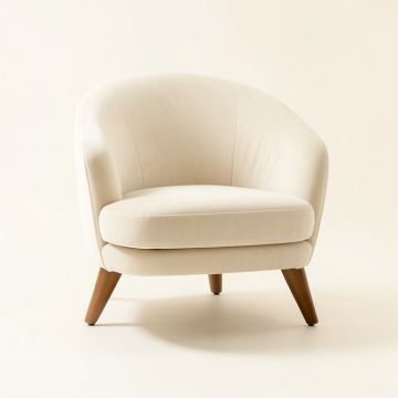 Glen Crossing Upholstered Armchair - Cream (synthetic illustration; no displayed measurements)