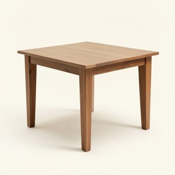 Aoun 34.5 '' Rubberwood Solid Wood Dining Table (synthetic illustration; no displayed measurements)