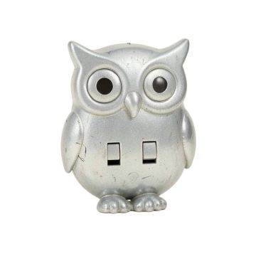 Cute Owl On Light Background 2-Gang Toggle Light Switch Wall Plate (synthetic illustration; no displayed measurements)